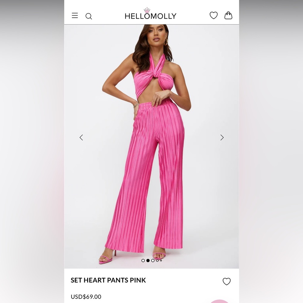 Set Heart Pants Pink